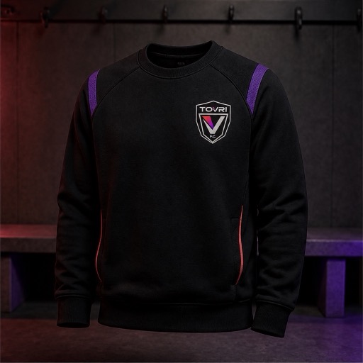 Recreación fotorrealista conceptual de una sudadera de entrenamiento TOVRI FC