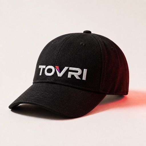 Recreación fotorrealista conceptual de una gorra bordada TOVRI