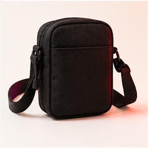 Recreación fotorrealista conceptual de un bolso cruzado compacto TOVRI